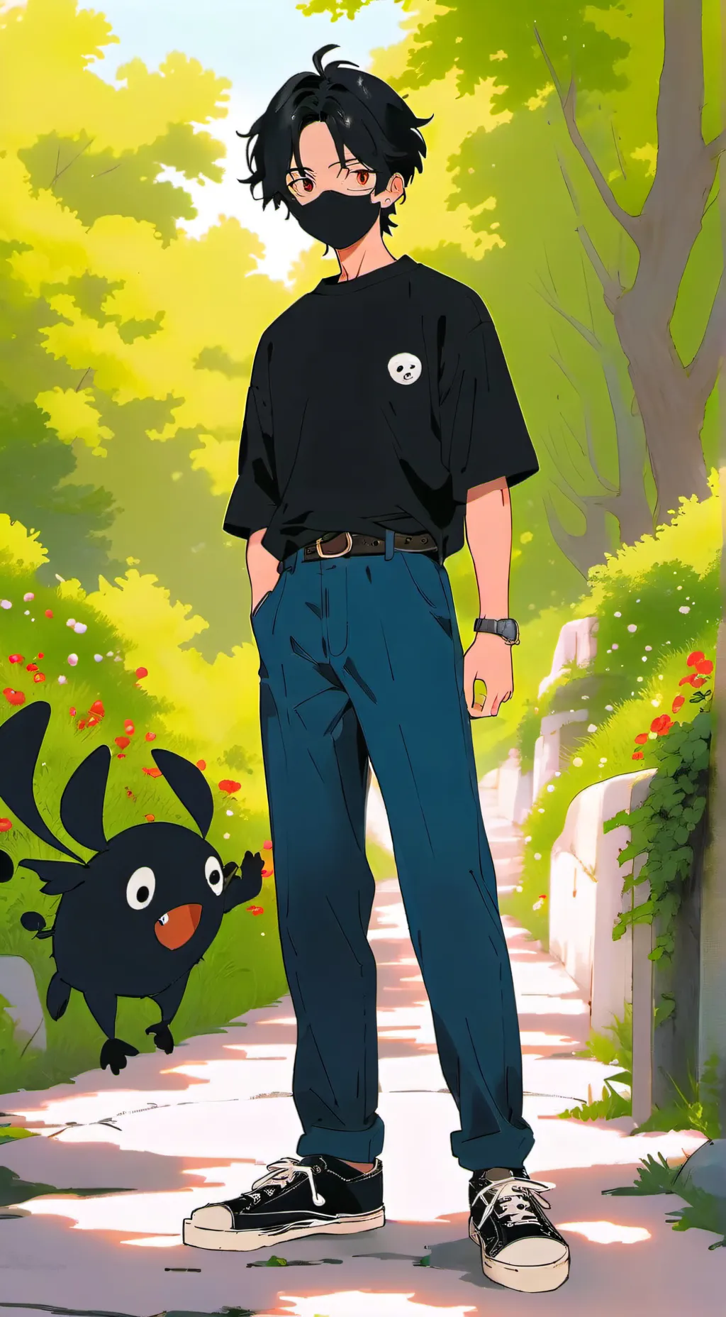 ai character: Levi eclair background