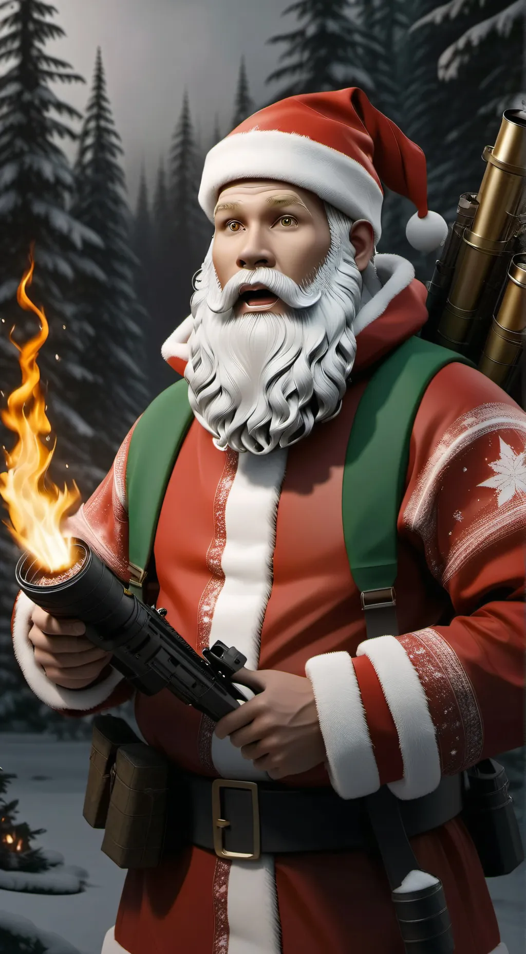 ai character: illegal santa background