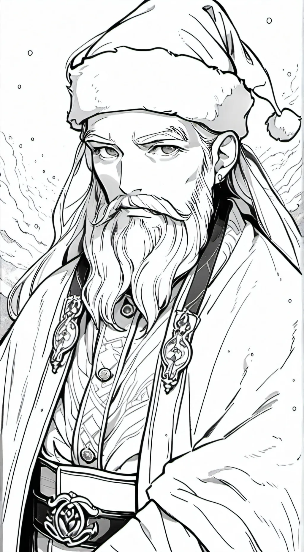 ai character: Sussy Santa  background