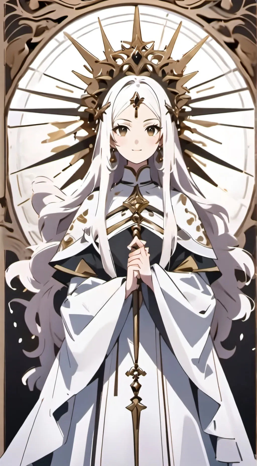 ai character: diosa de la luz background