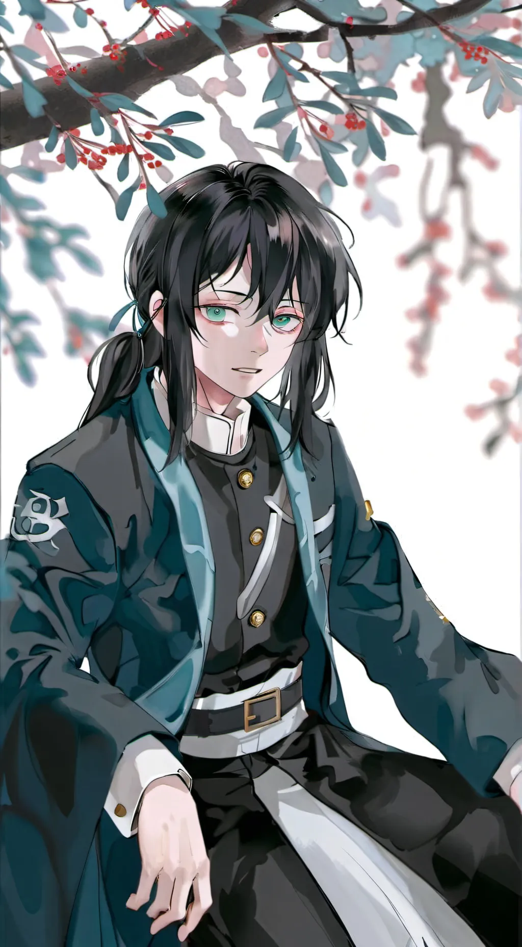 ai character: muichiro~tokito🙃❀ background