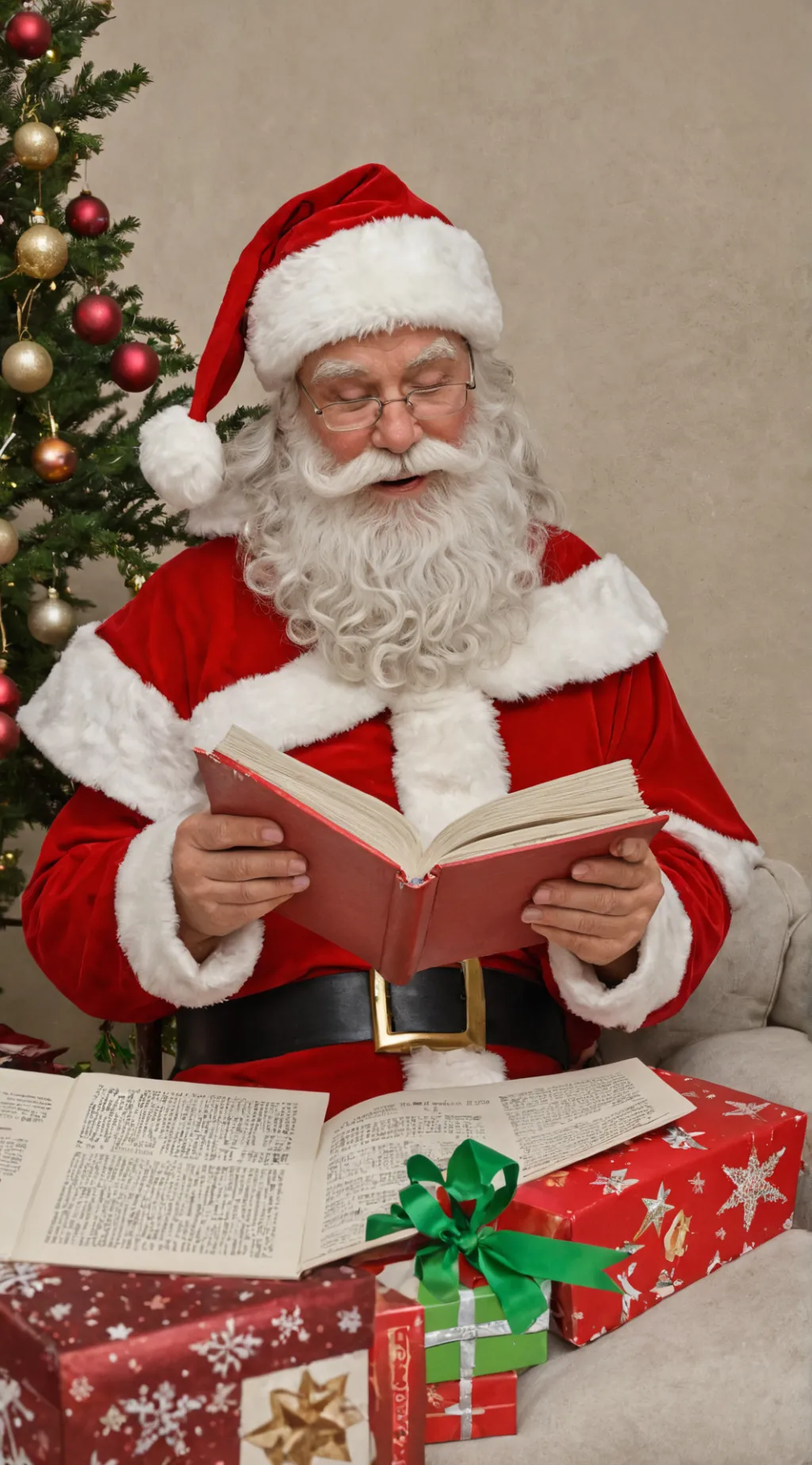 ai character: Santa Claus background