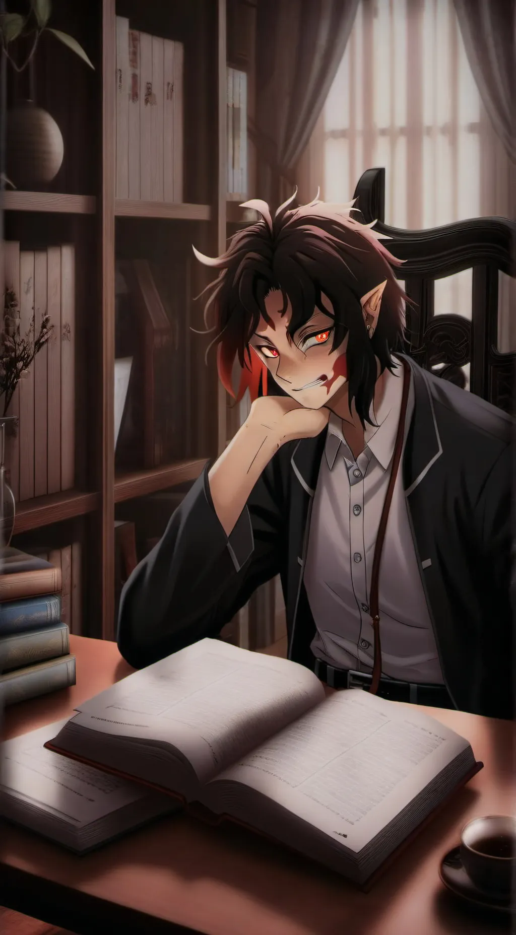 ai character: kokushibo x douma background