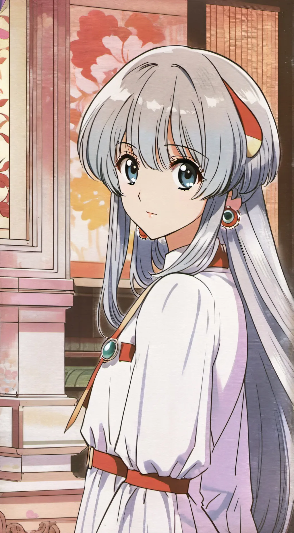 ai character: Cosmo meets Sonic. background