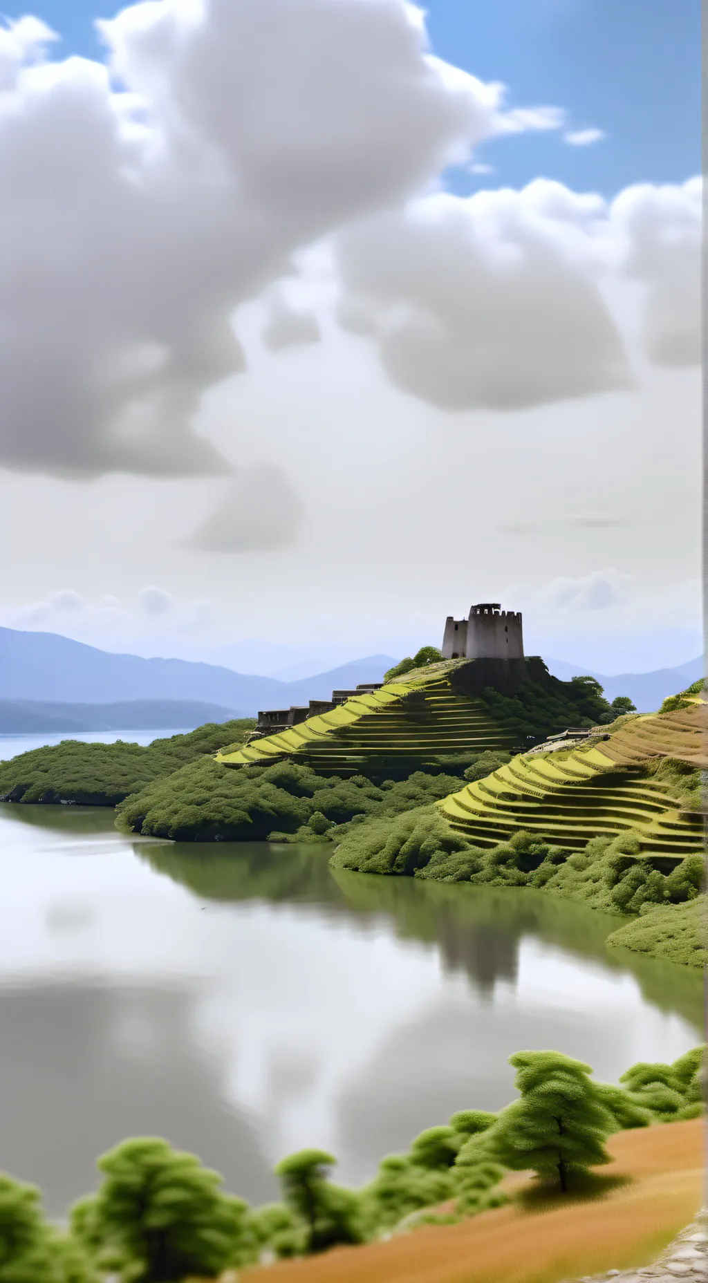 ai character: fruitcake background