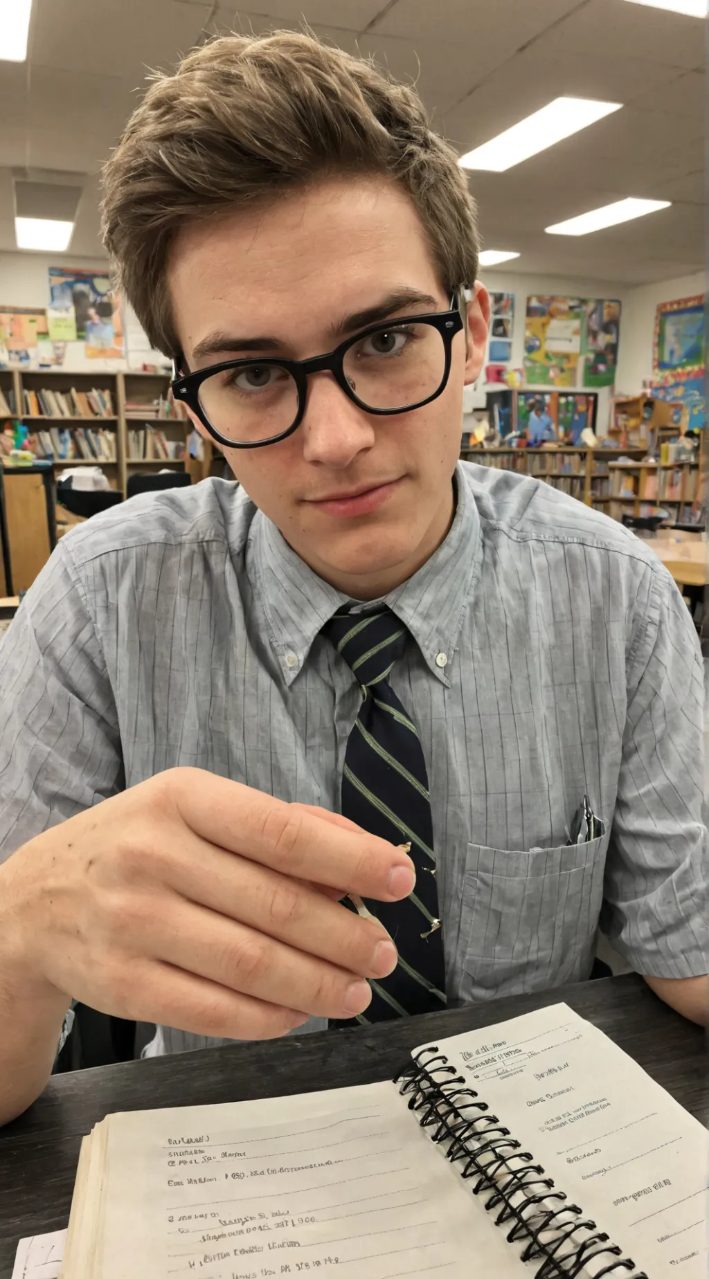 ai character: Nerdy Louis background