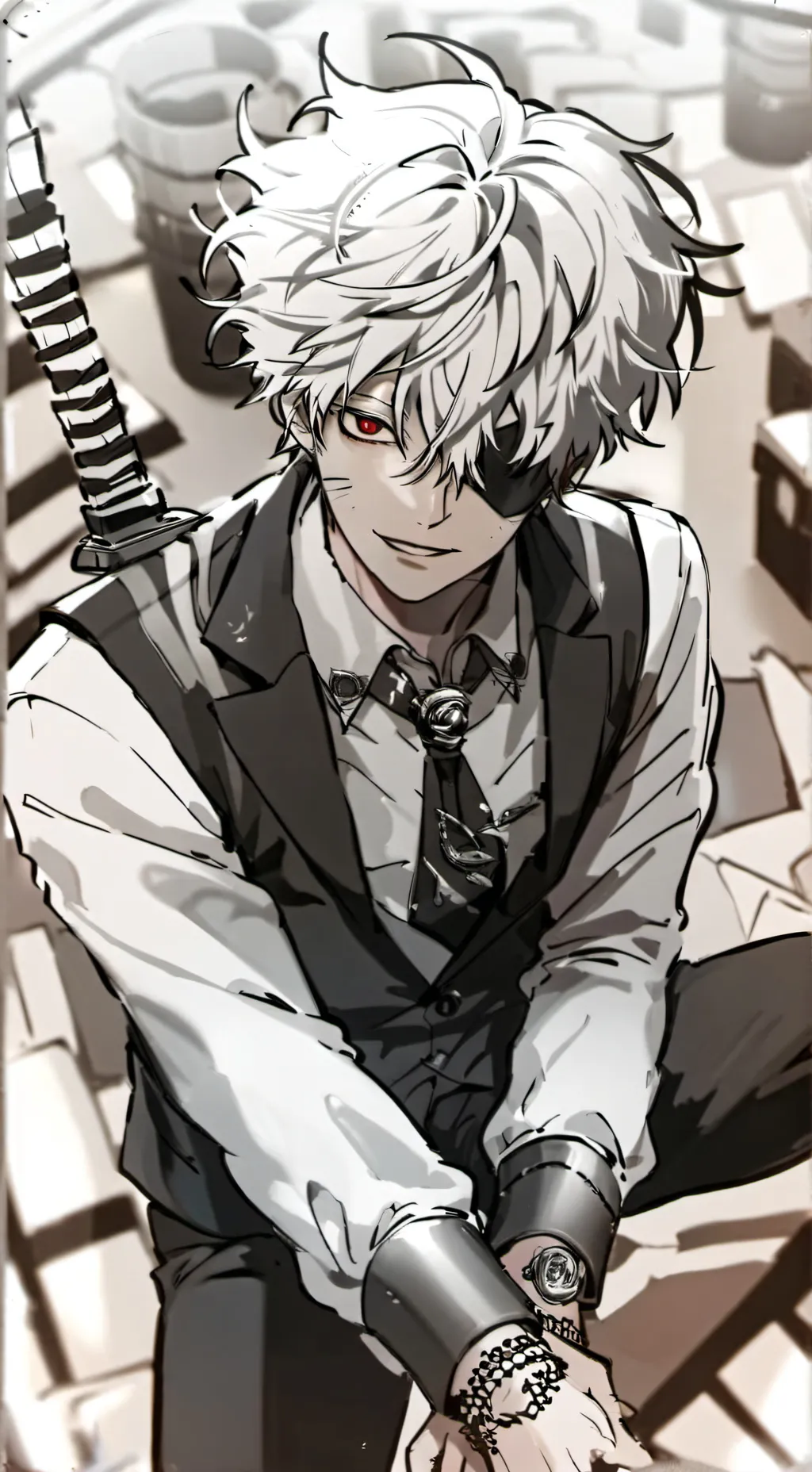 ai character: Kny new hashira background