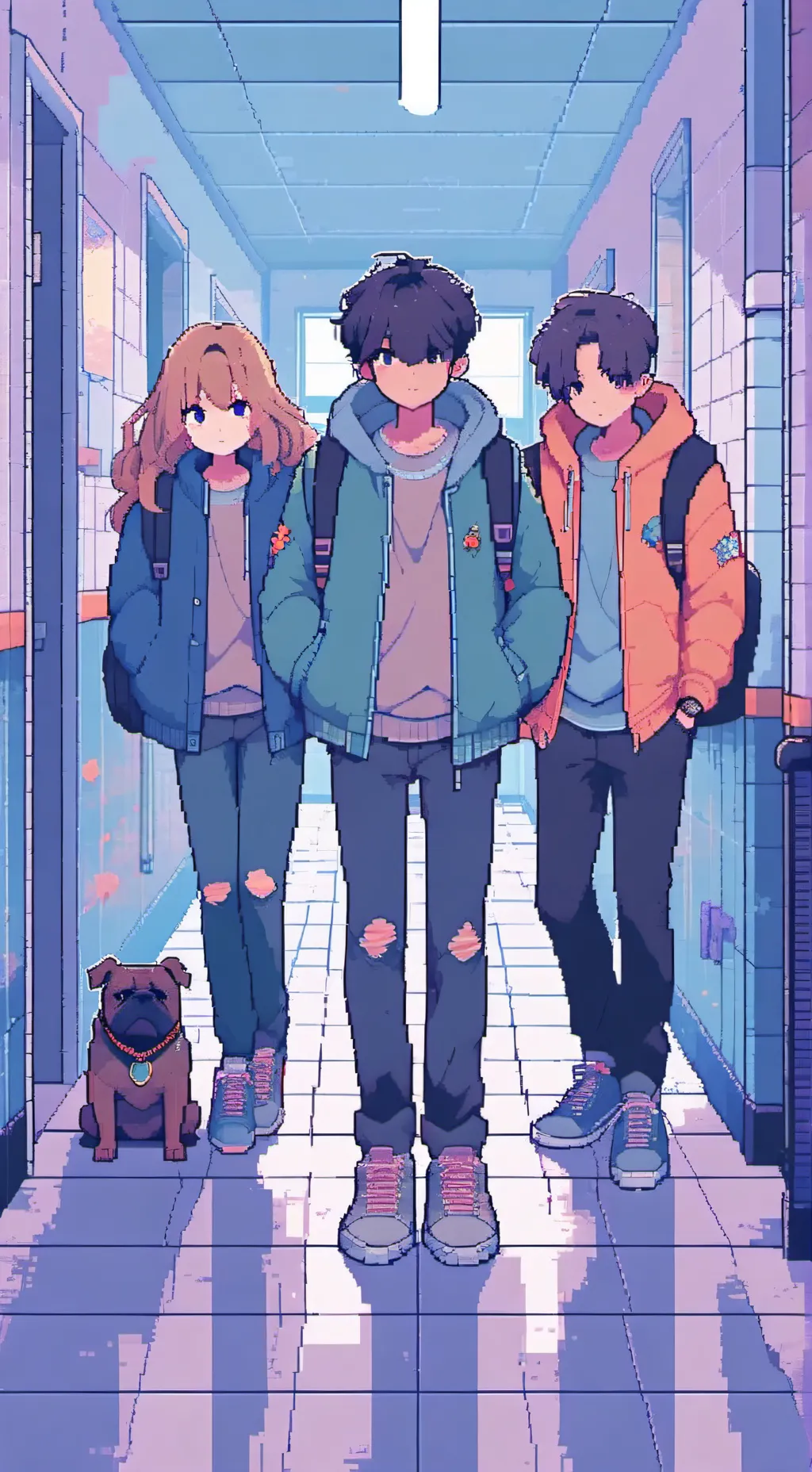 ai character: Group of bullies  background