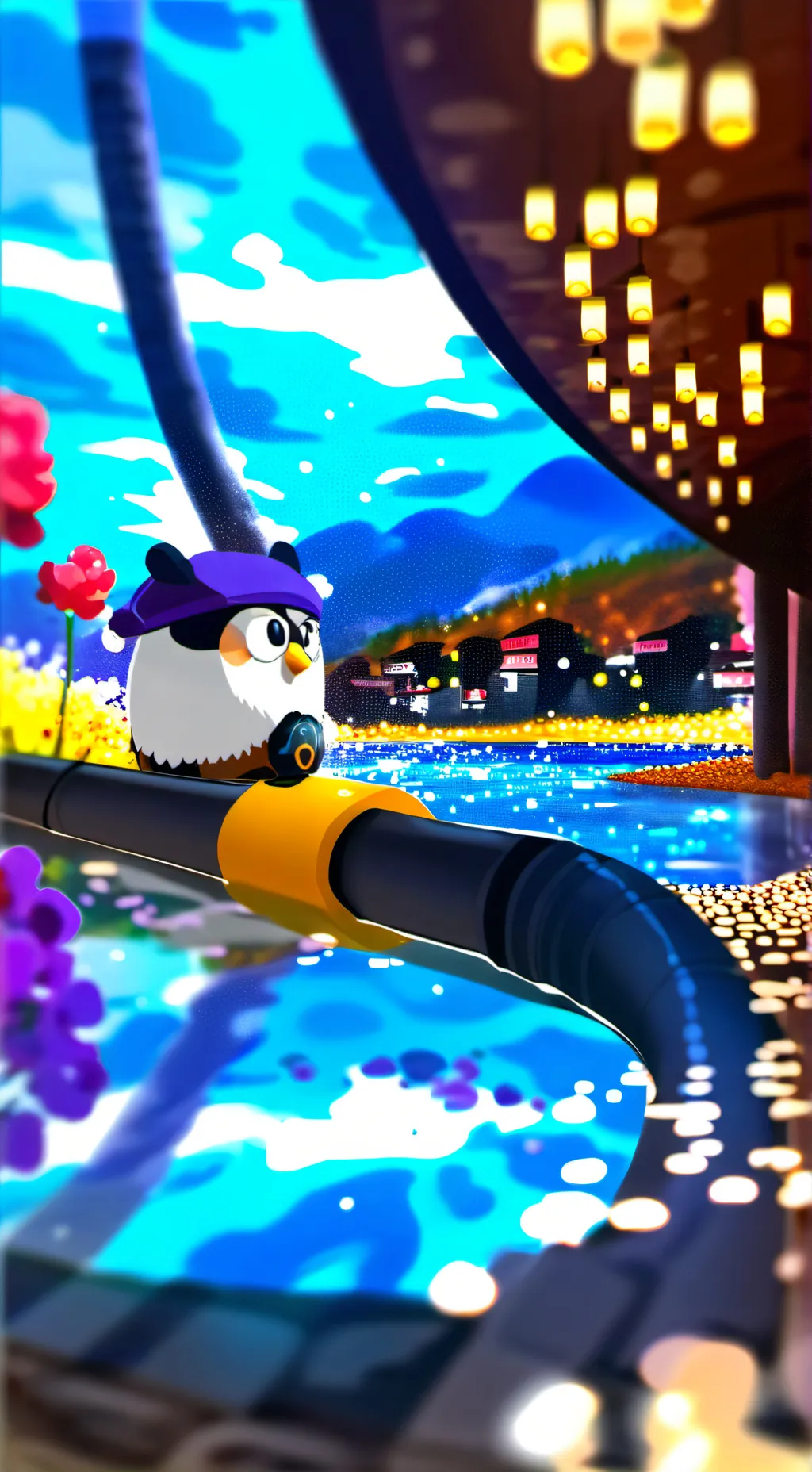 ai character: Chill owl background