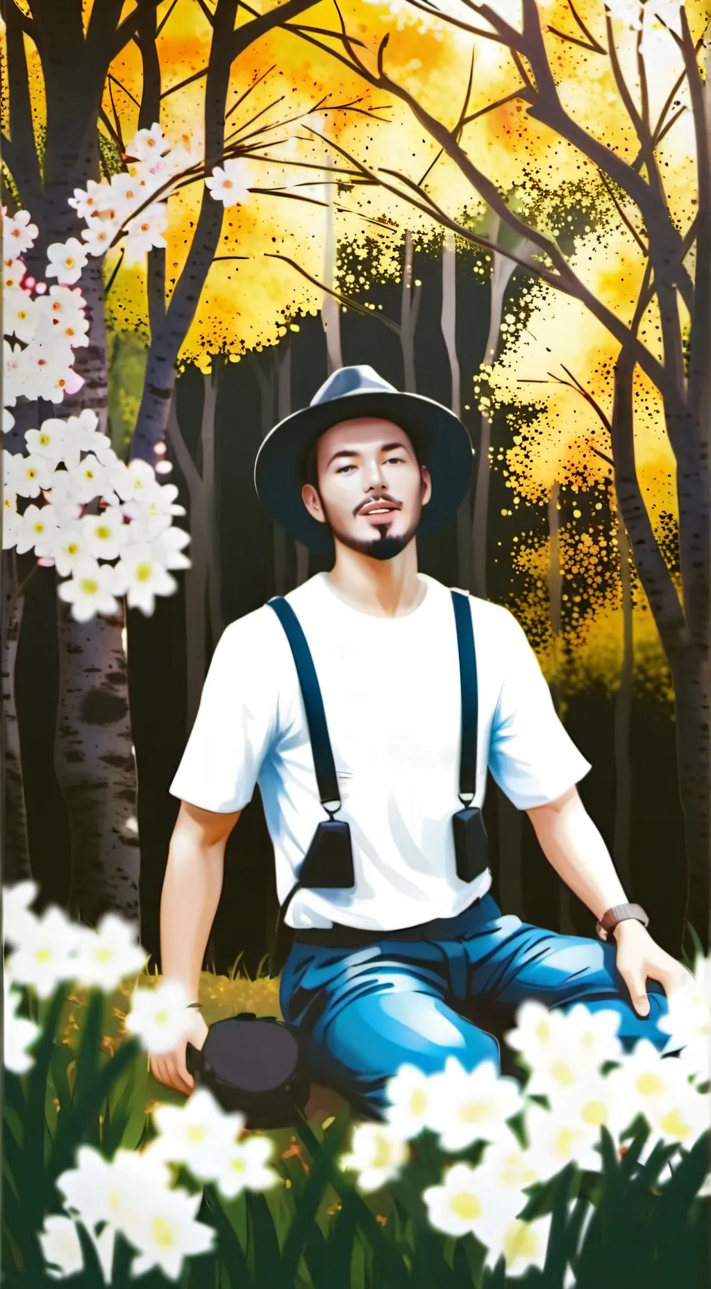 ai character: woodland nat park background