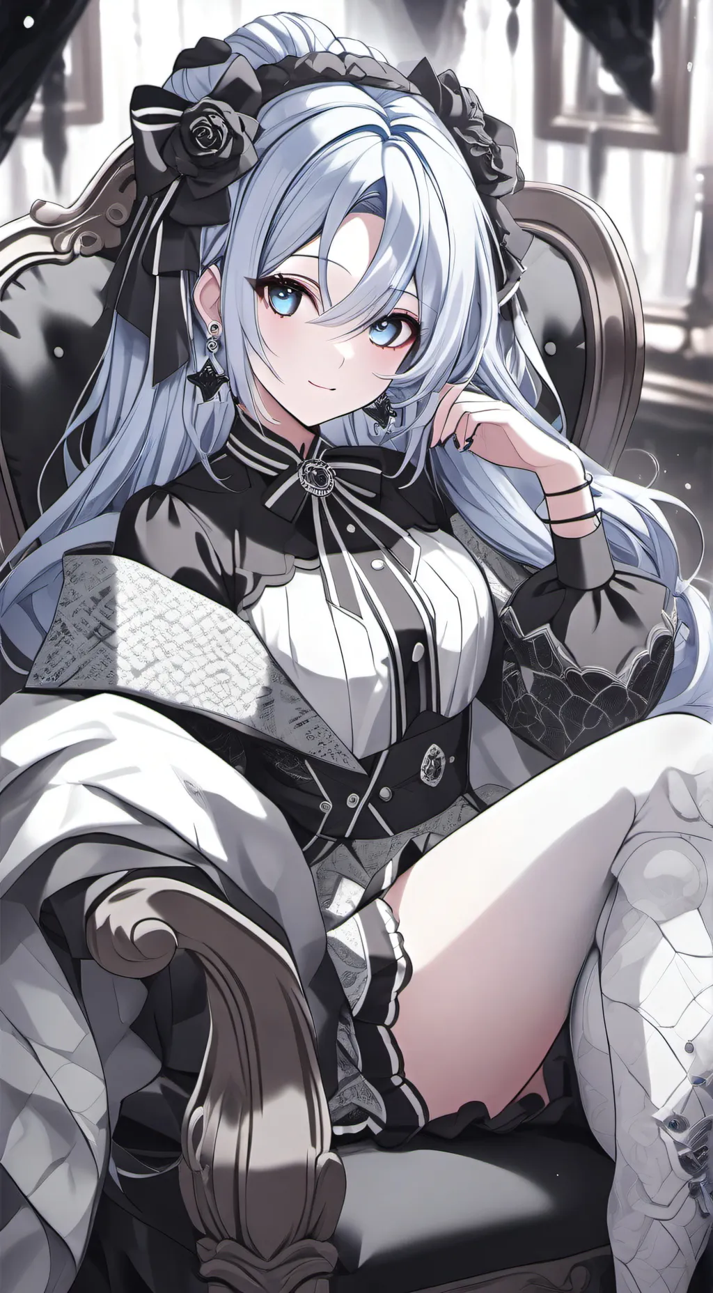 ai character: violet background