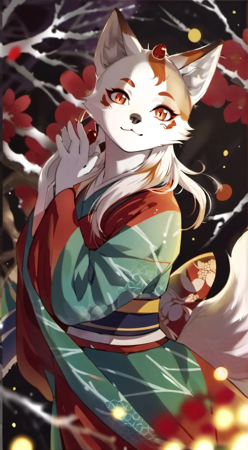 ai character: Kitsune  background