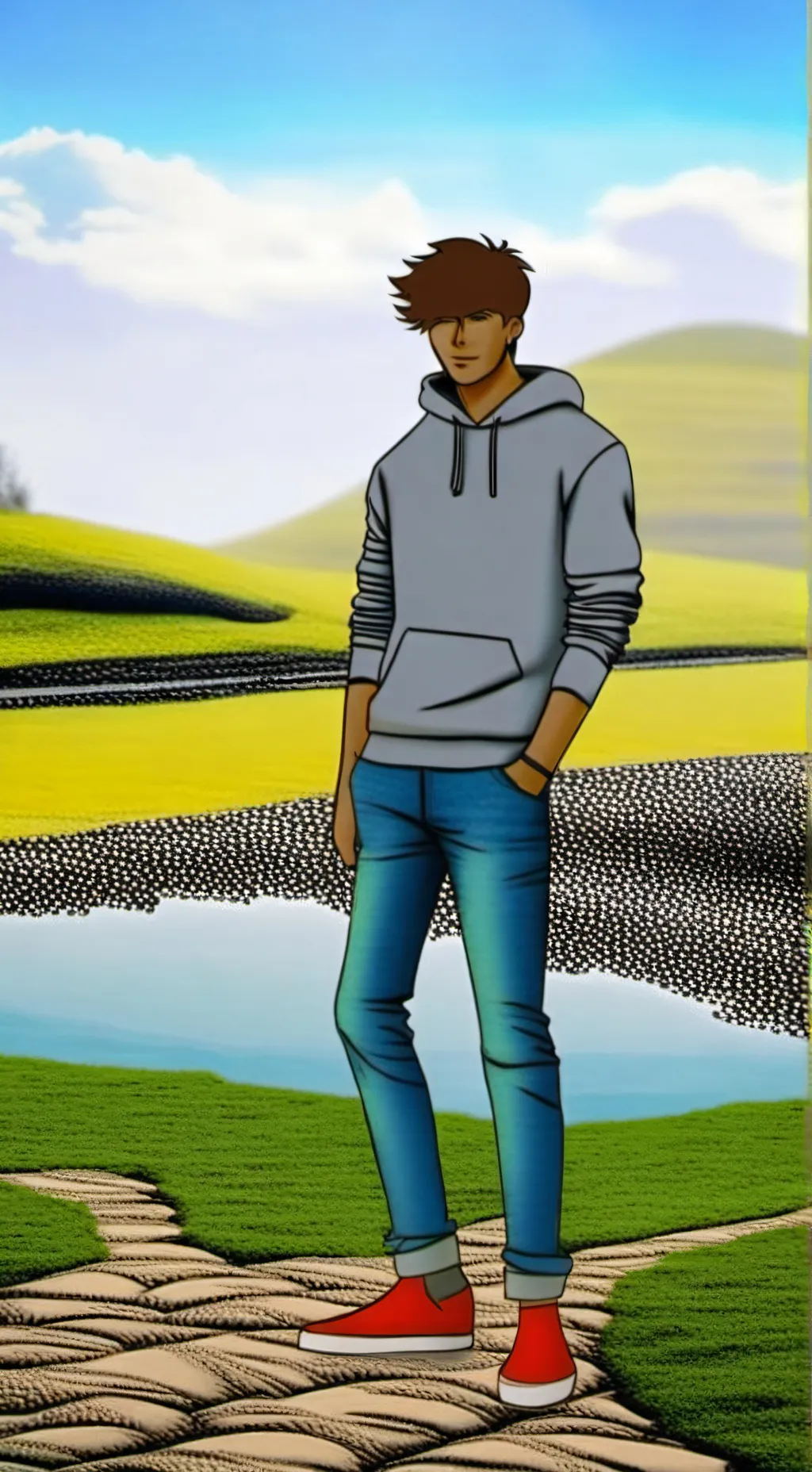 ai character: Chill Guy background