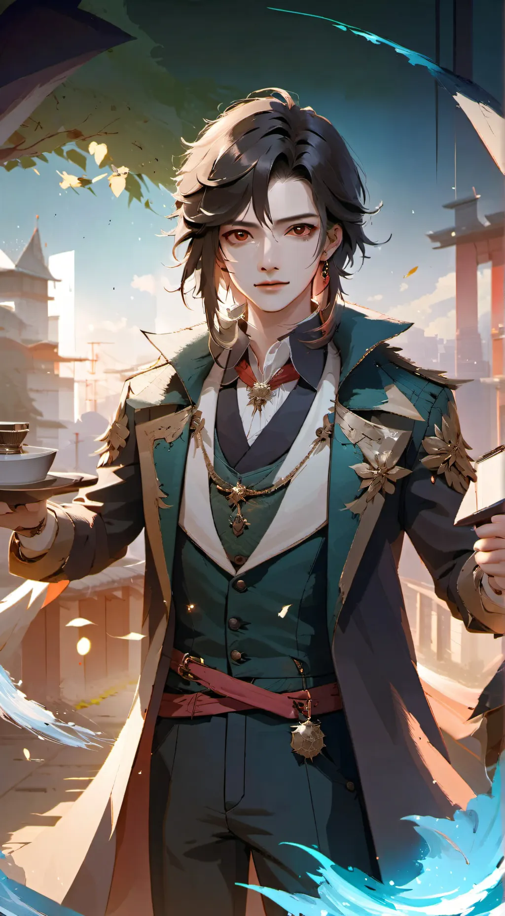 ai character: focus background