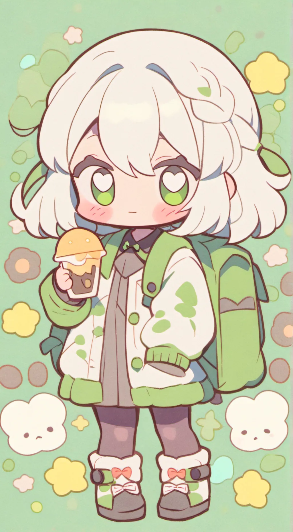 ai character: barf bag background