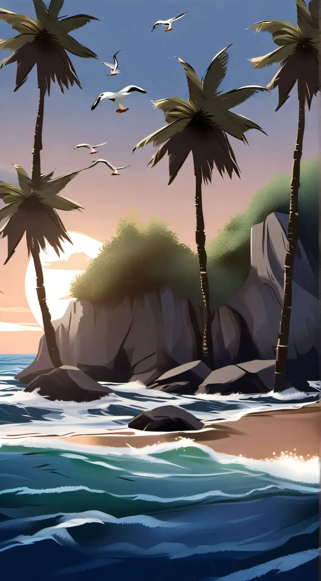 ai character: plush island background