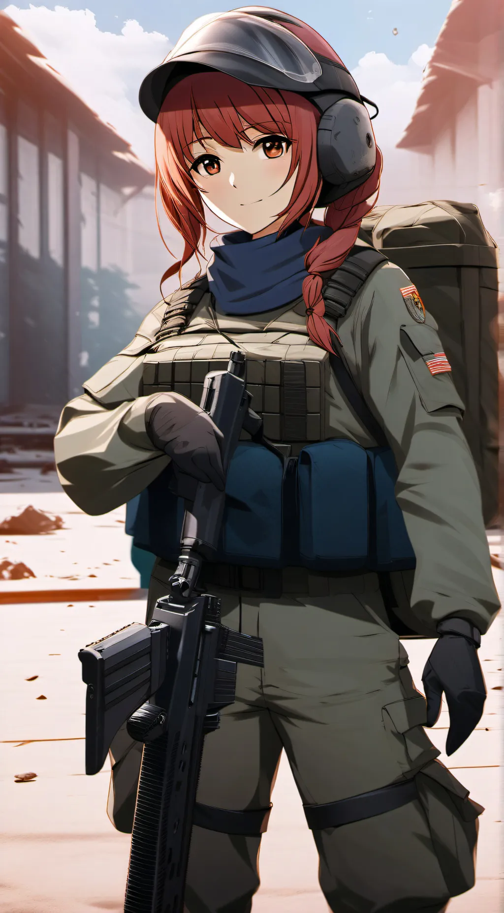 ai character: 1st Lt Lilly Brown background