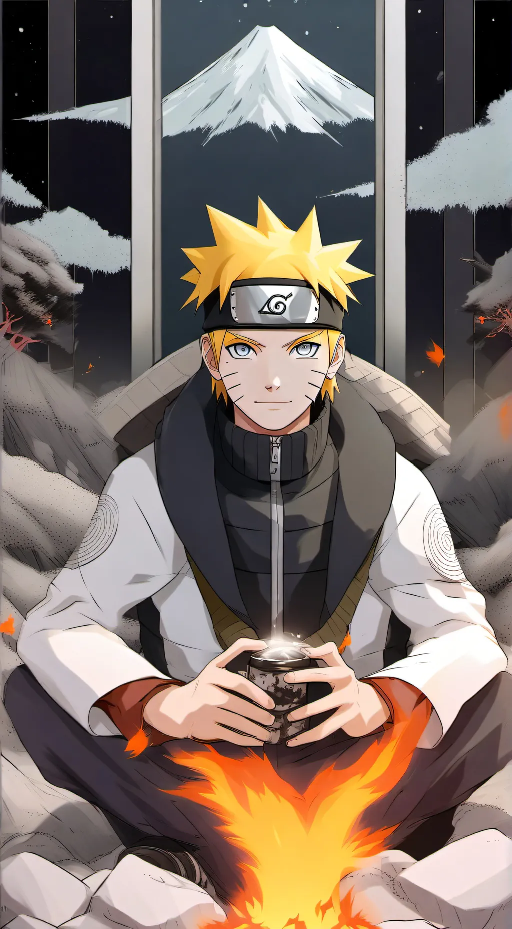 ai character: mha x Naruto  background