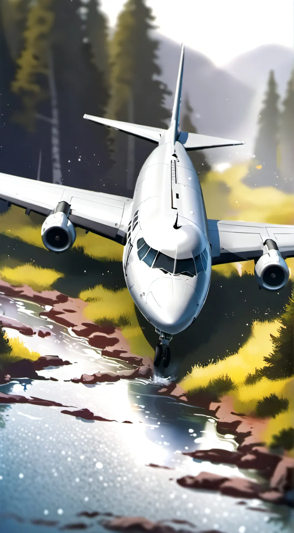 ai character: mysterious Island background