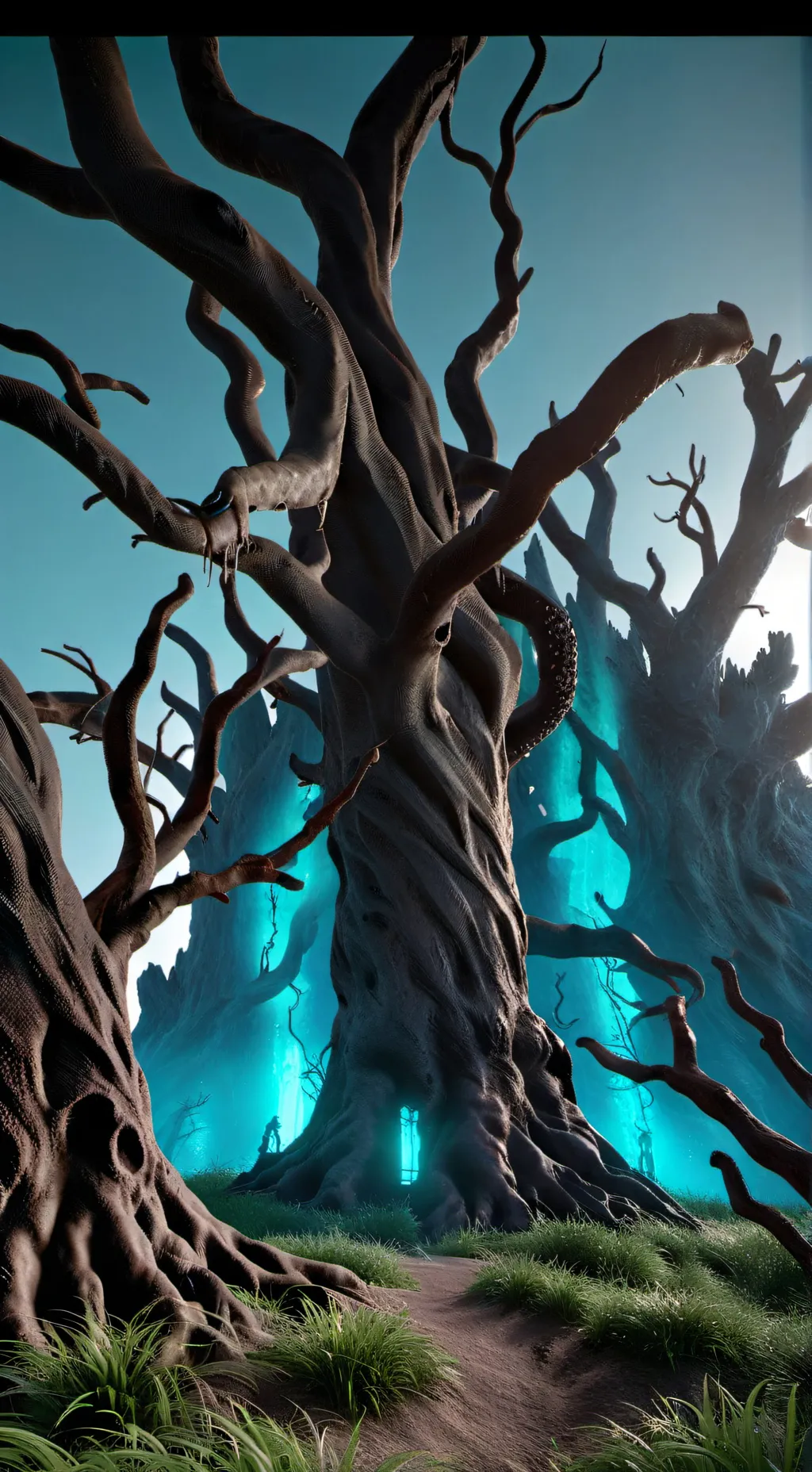 ai character: forbidden forest background