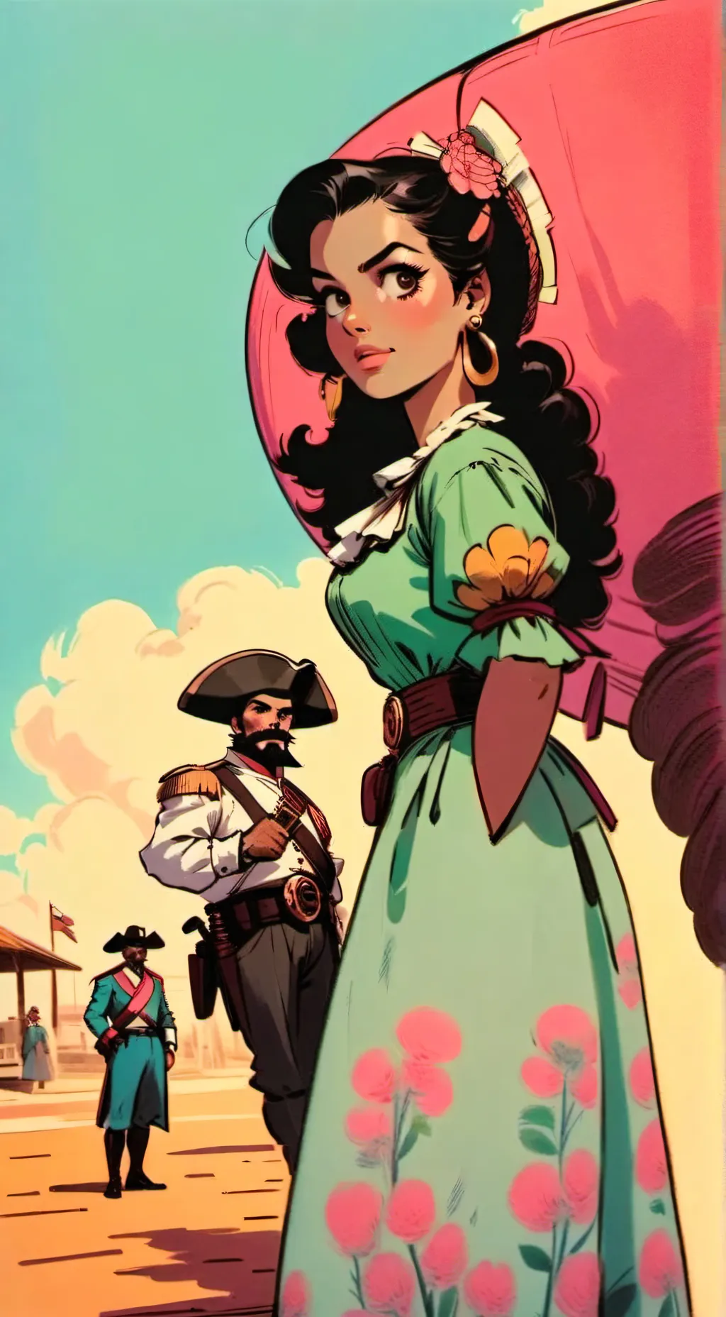 ai character: sofi gigant background