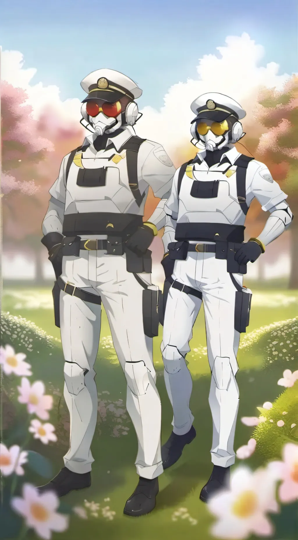 ai character: Larry and laiwre  background