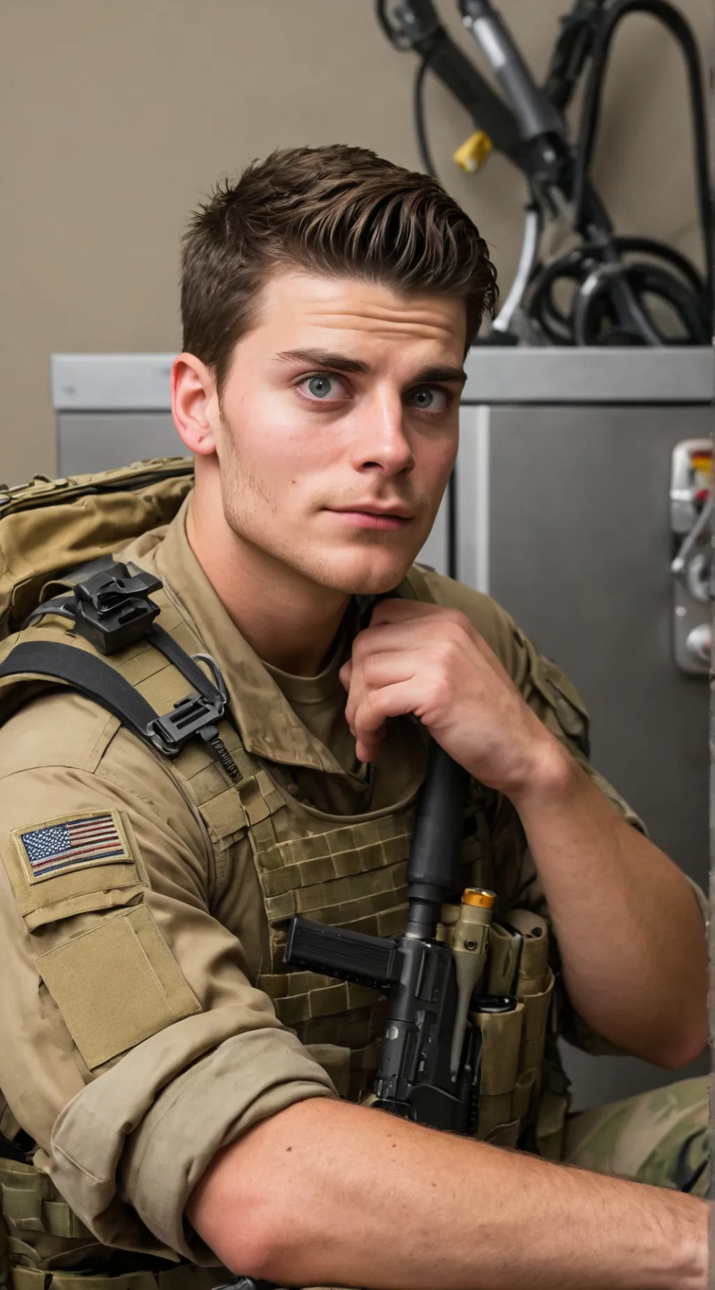 ai character: Zach louiz  background