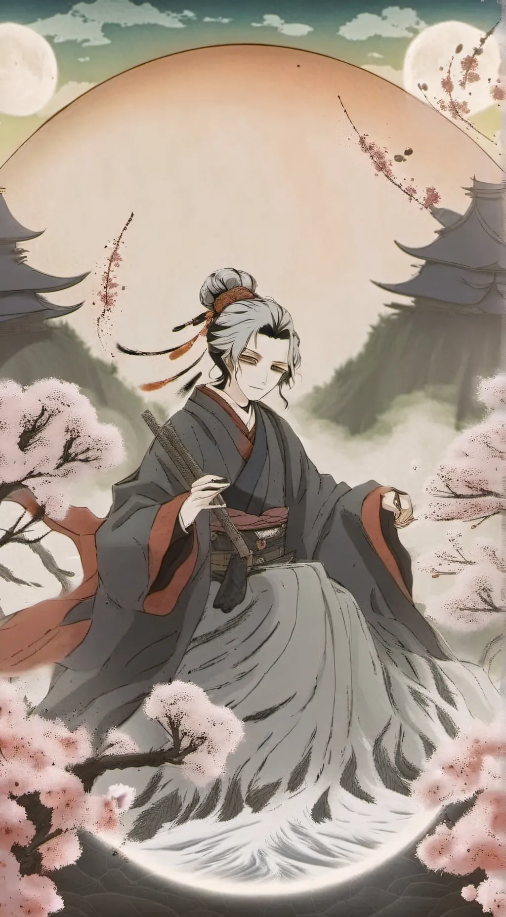 ai character: Hashira swap background