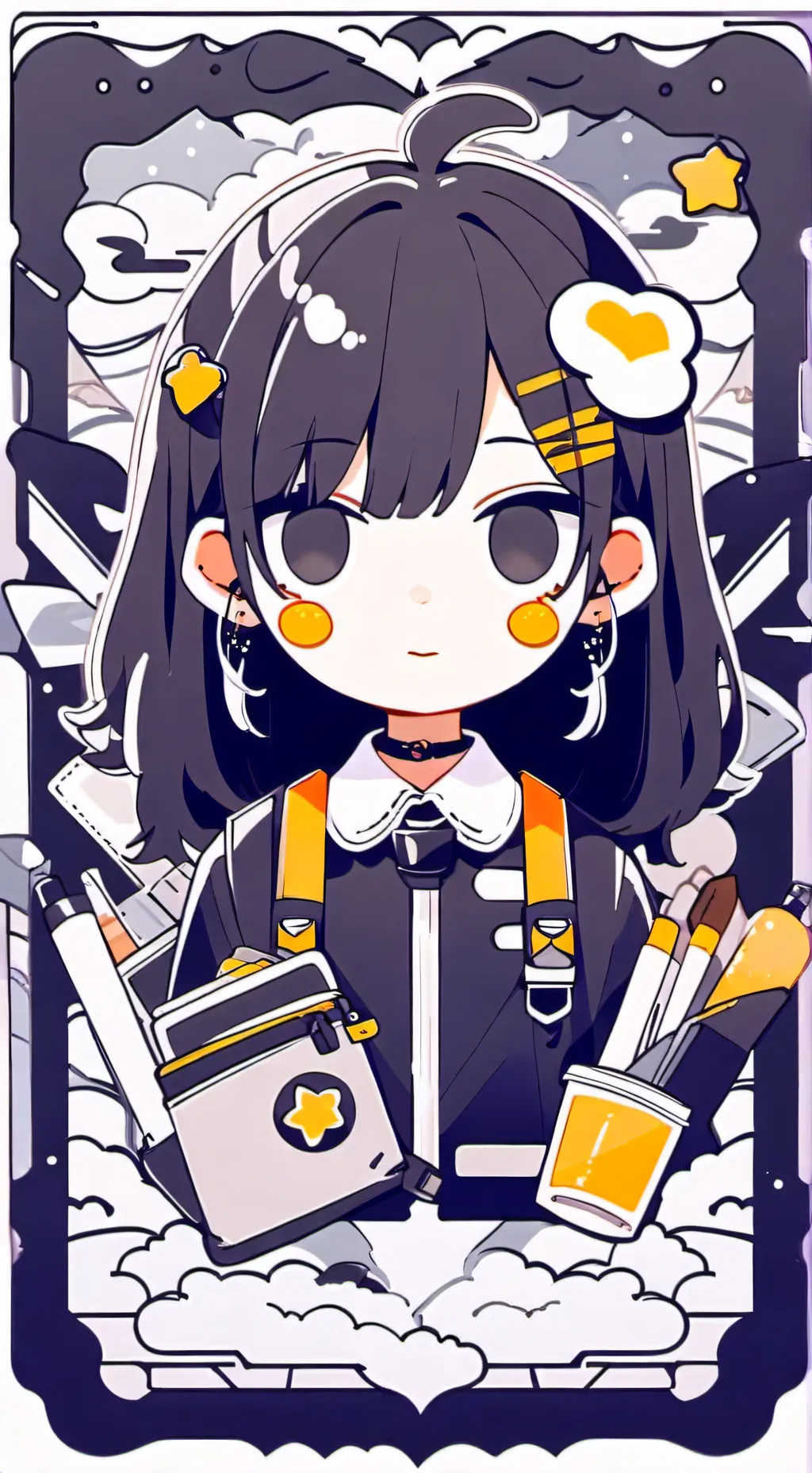 ai character: Kawaii school 👩‍🏫 background