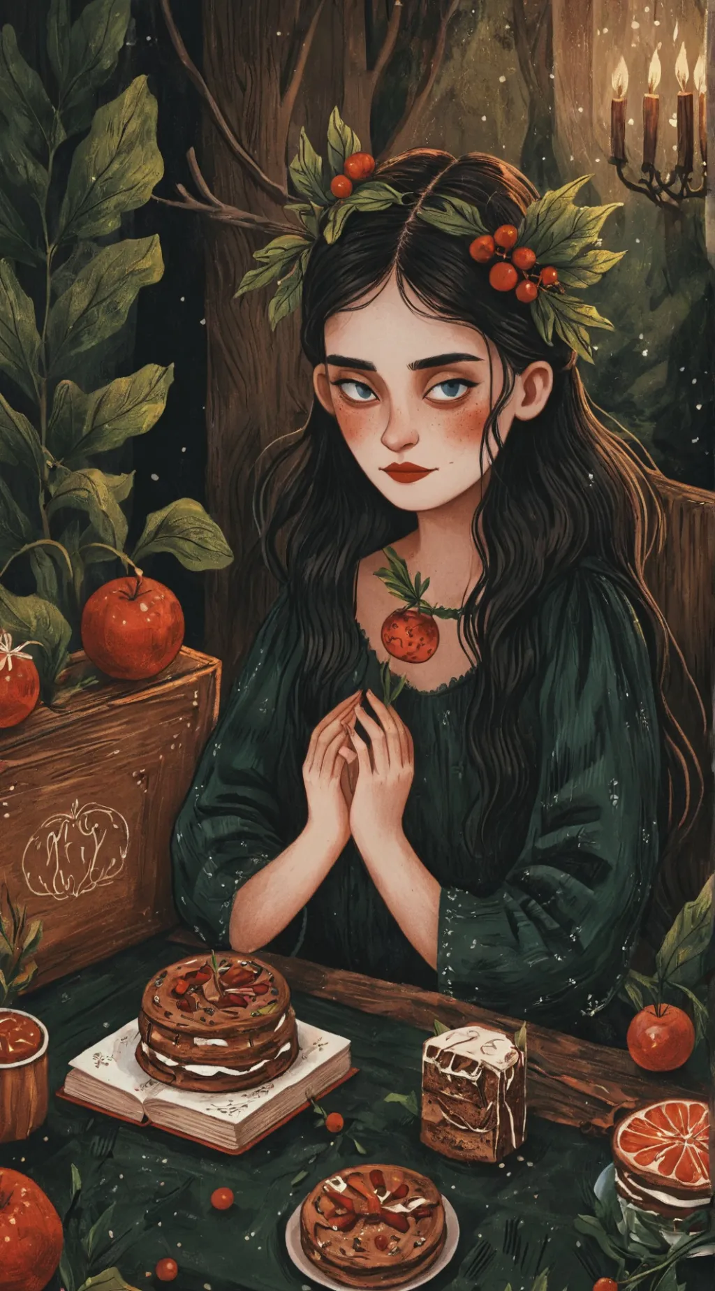 ai character: what if christmas background