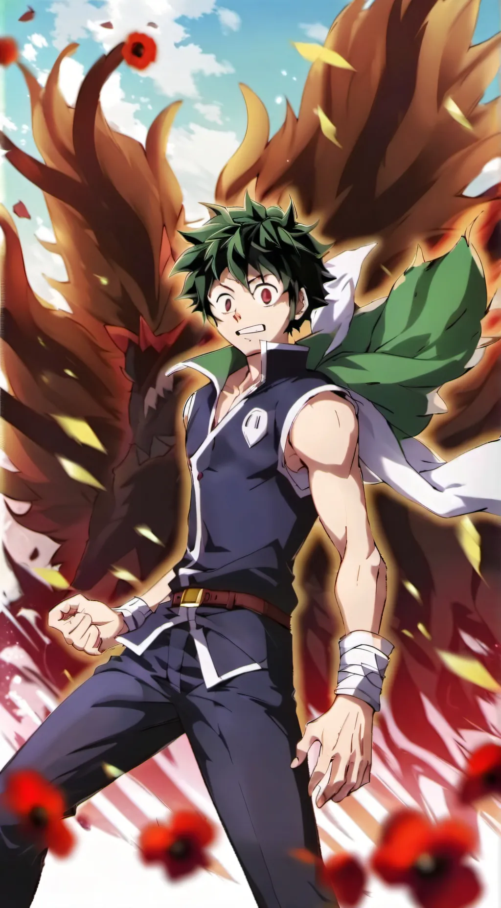ai character: Mha attack background