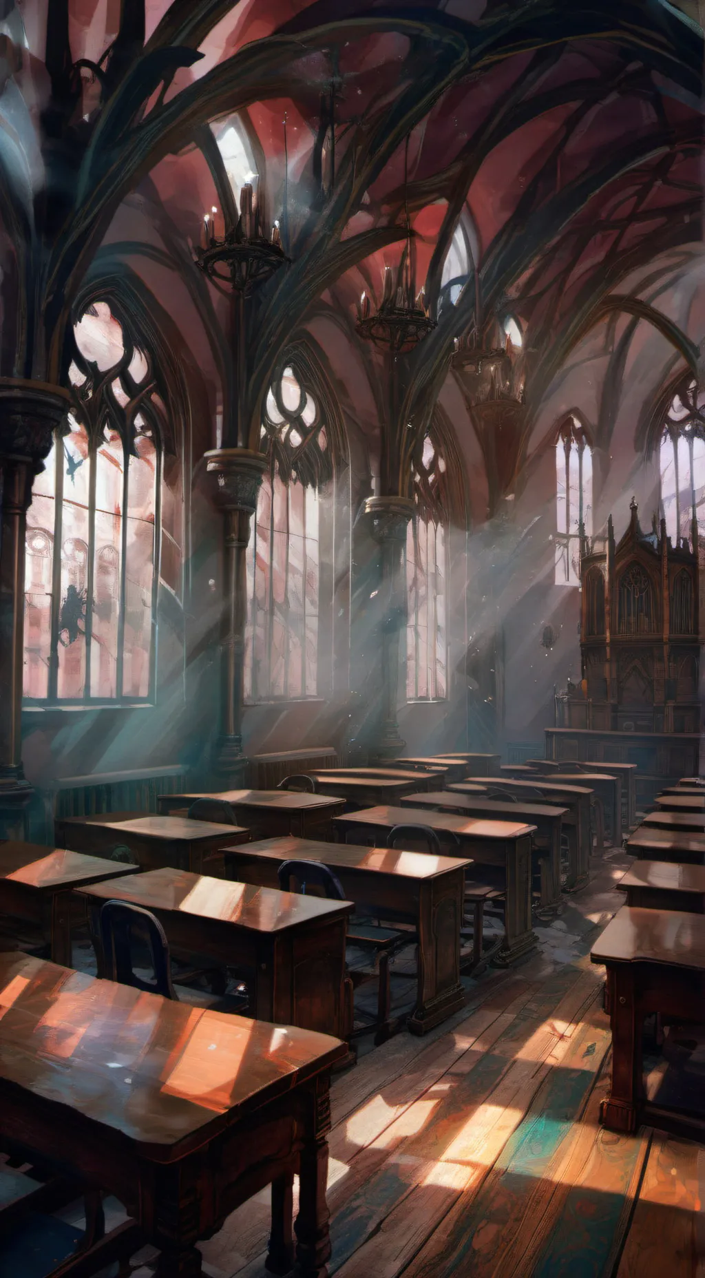 ai character: The school. background