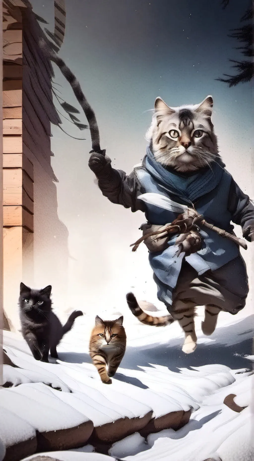 ai character: Cat cat cat background