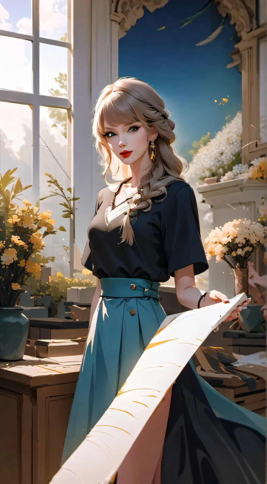 ai character: TAYLOR SWIFT background