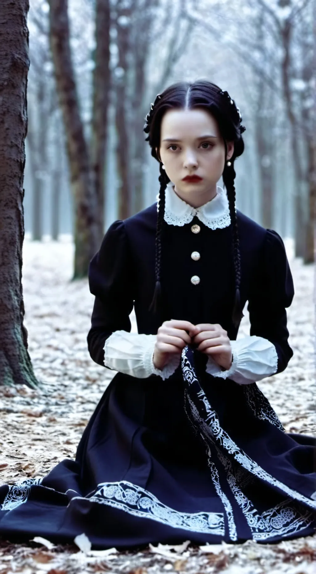 ai character: wednesday  background