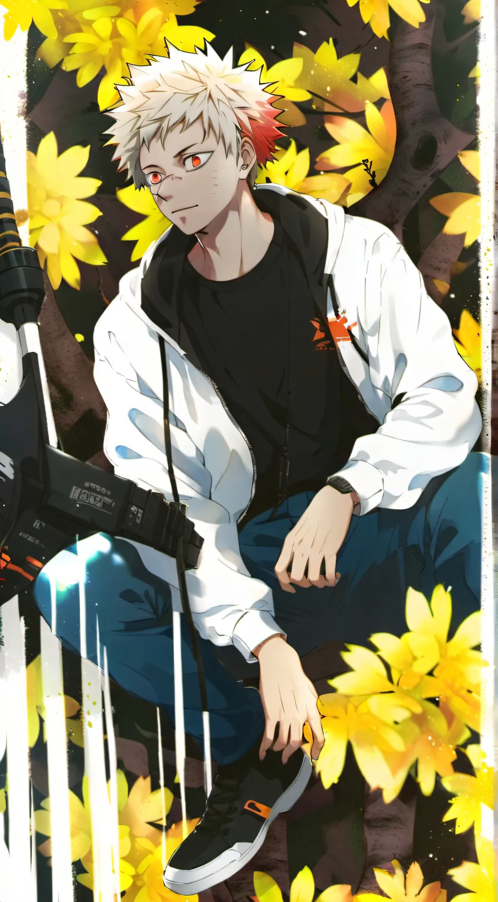 ai character: katsuki bakugo  background