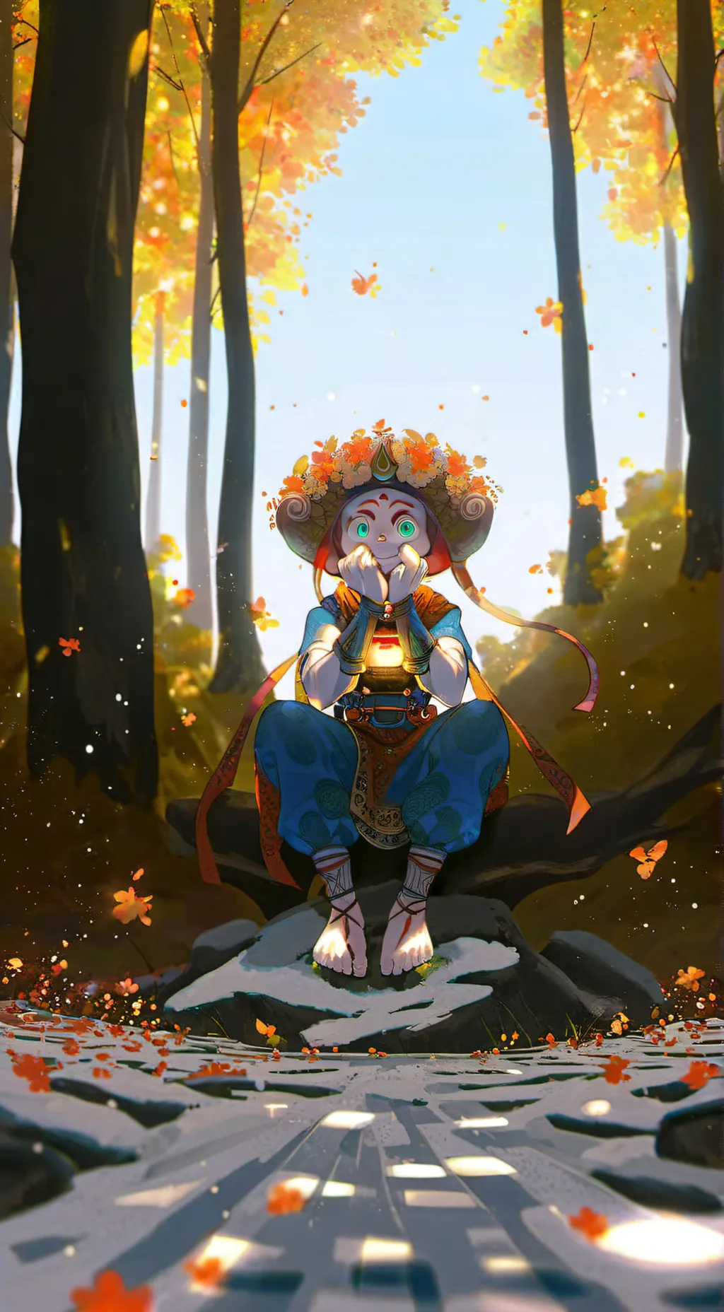 ai character: Digital circus background