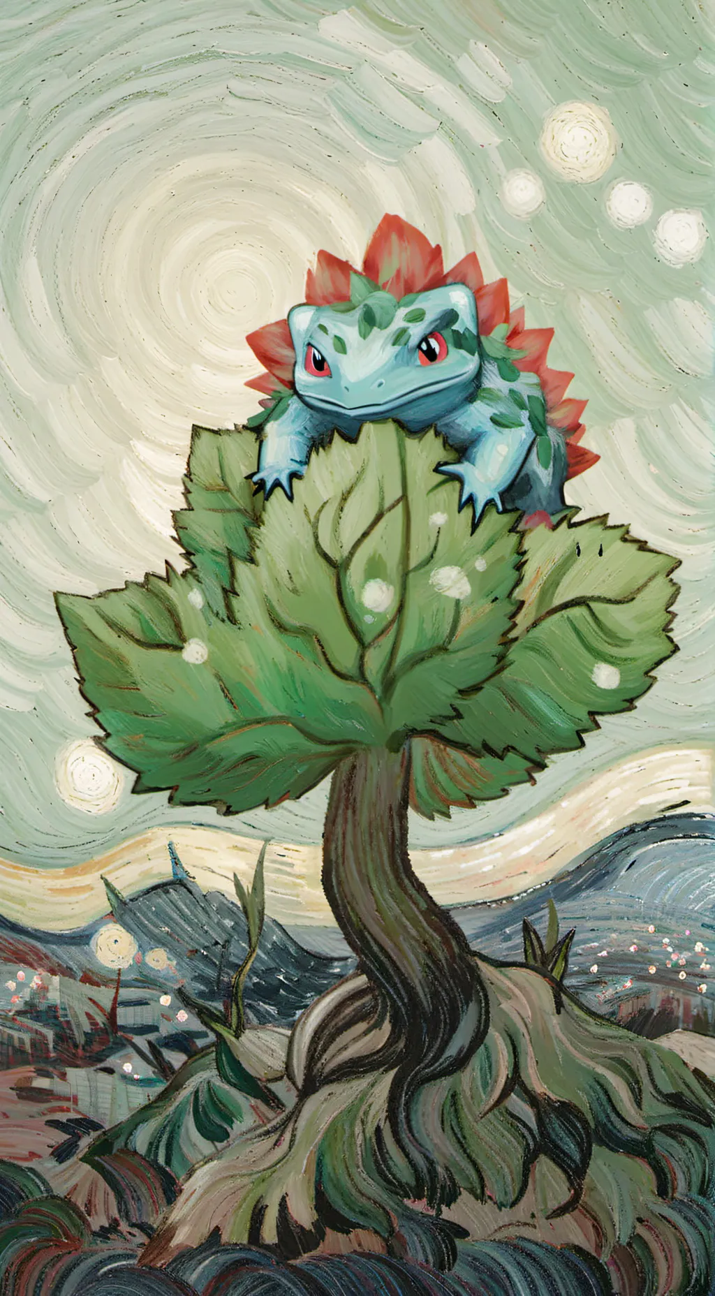 ai character: ivysaur background