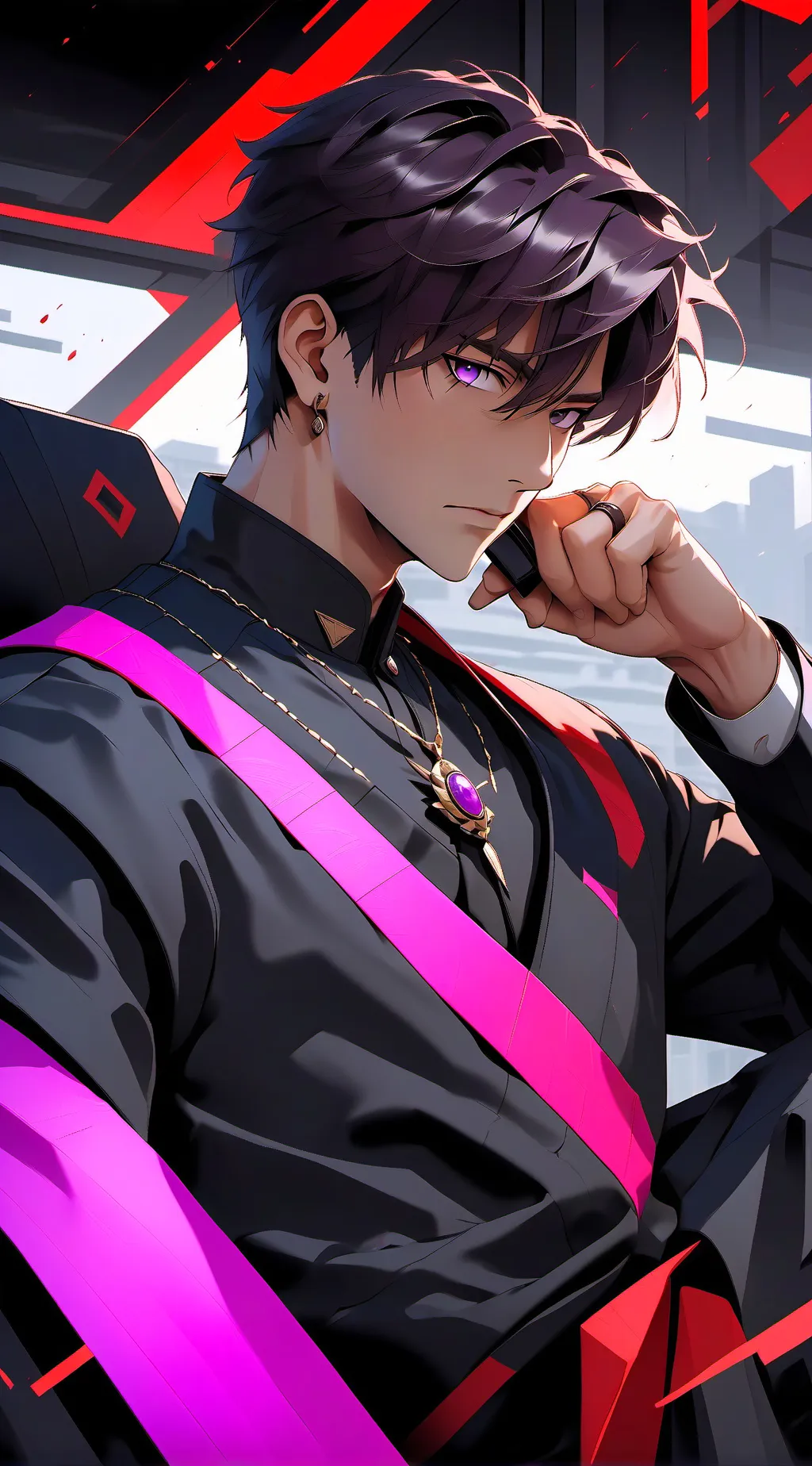 ai character: James billionaire  background