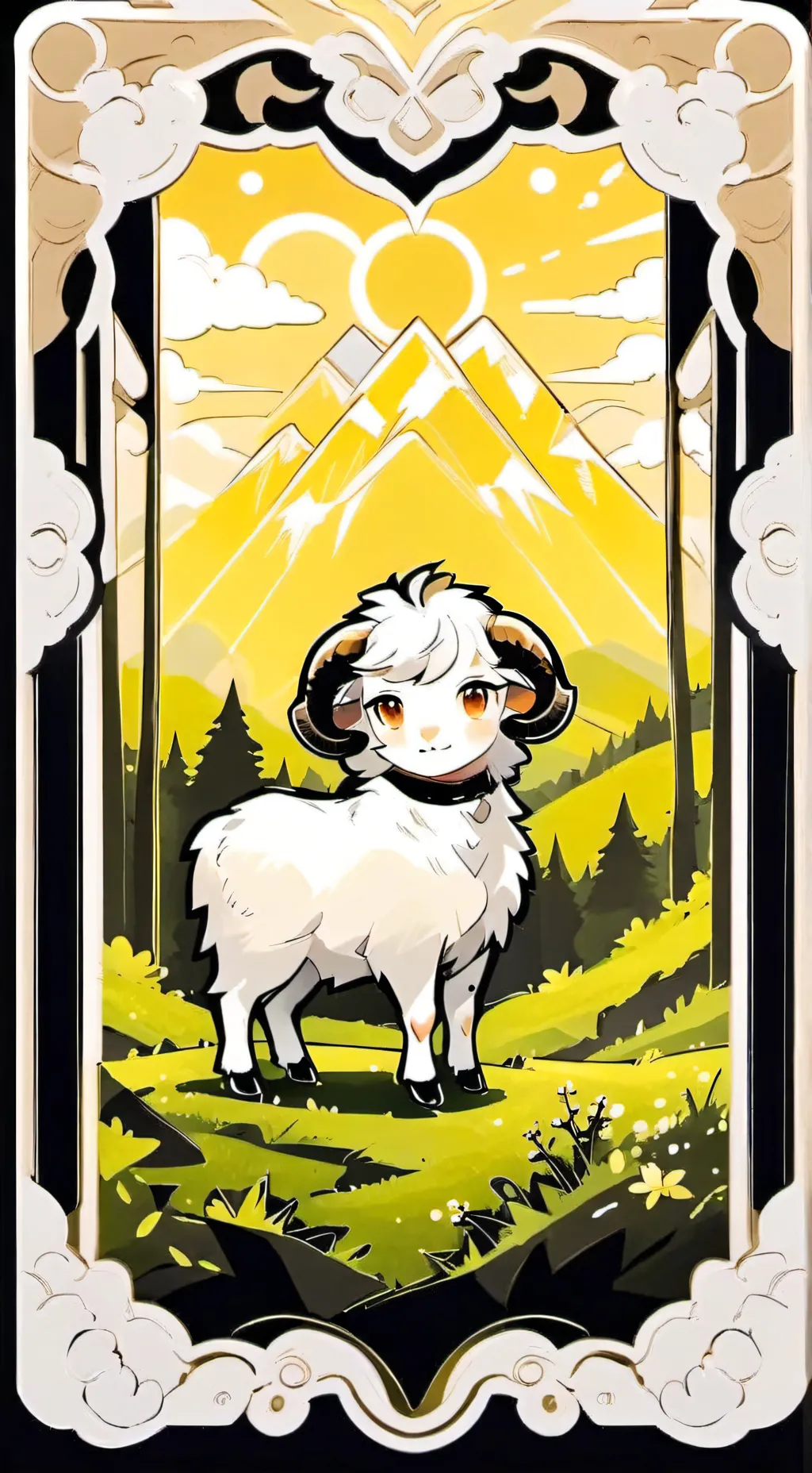 ai character: wooly background