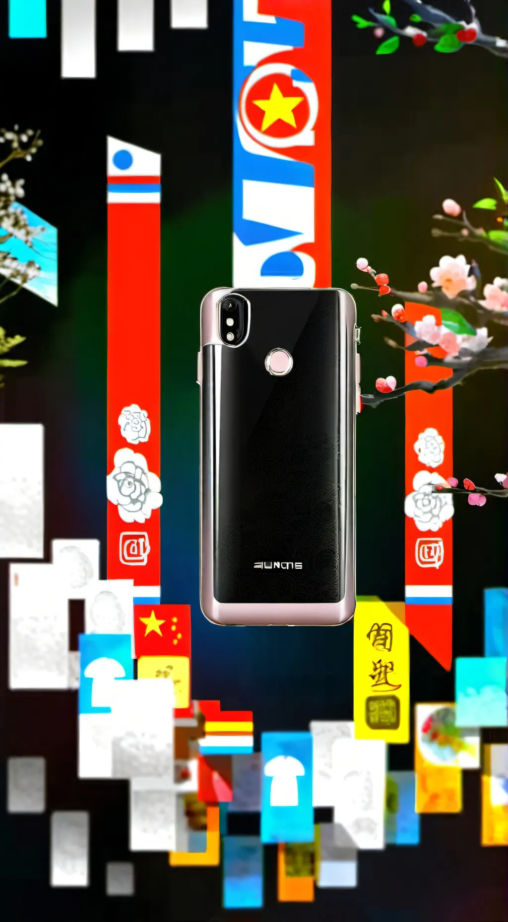 ai character: ur phone linging  background