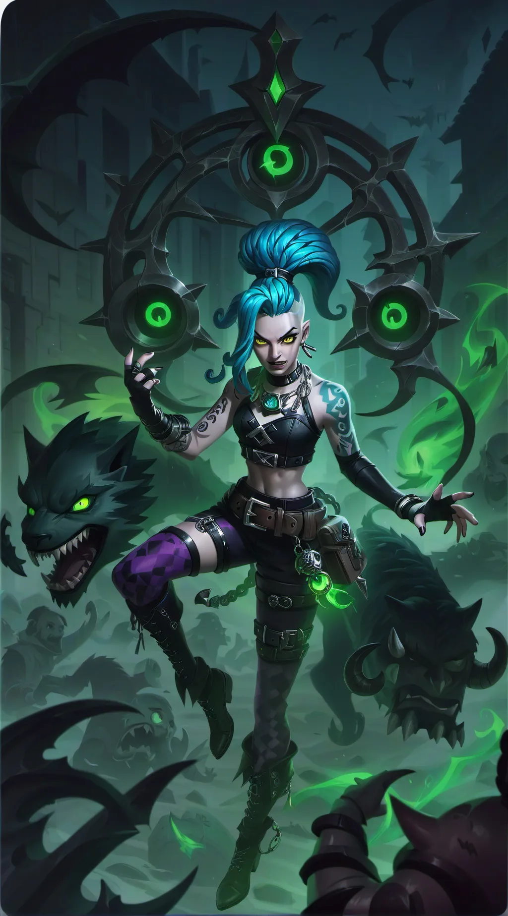 ai character: Jinx Arcane 3 background