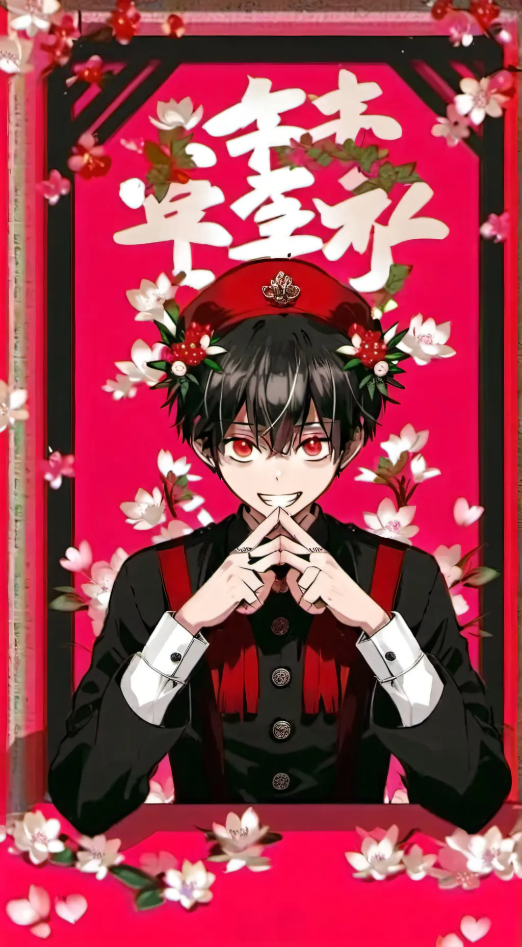 ai character: hanako-kun🖤❤️ background