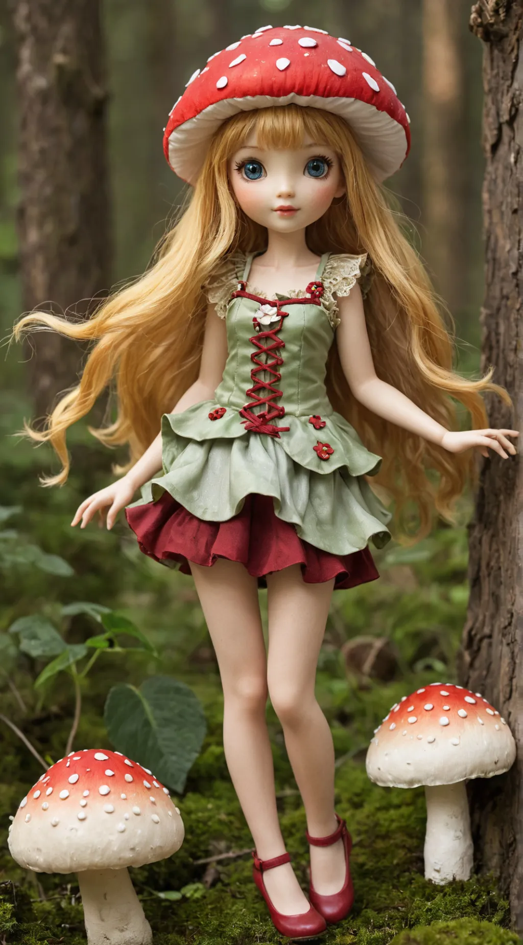 ai character: Mushroom kingdom background