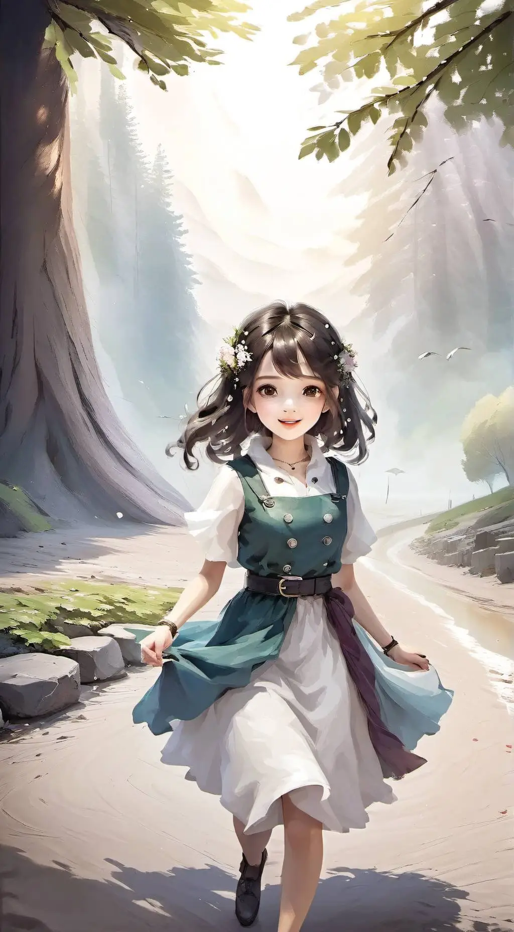 ai character: girl infection background