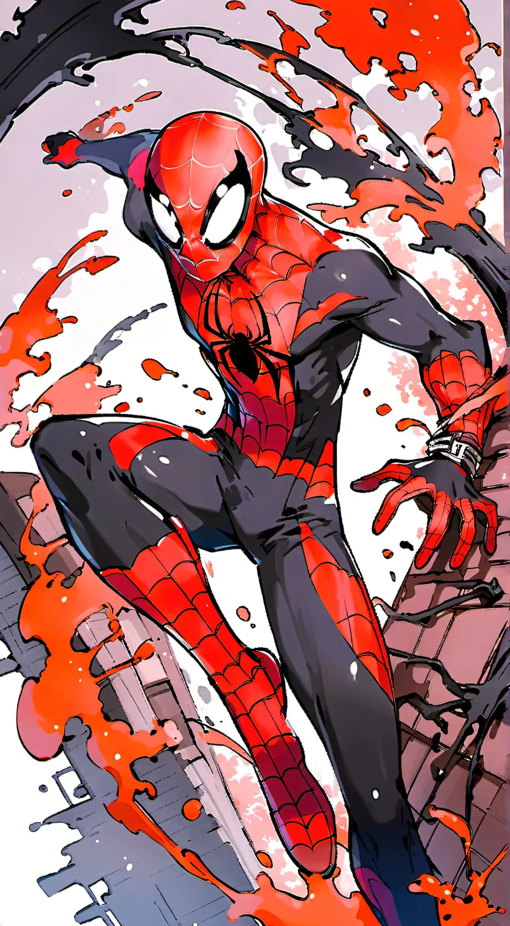 ai character: spider-man  background