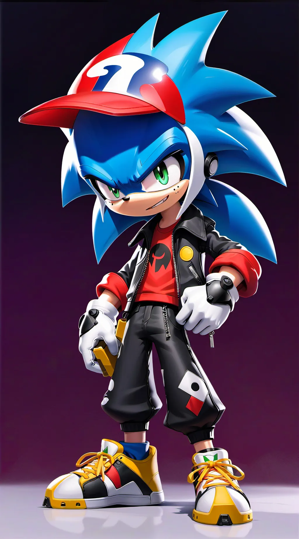 ai character: Sonic latino background