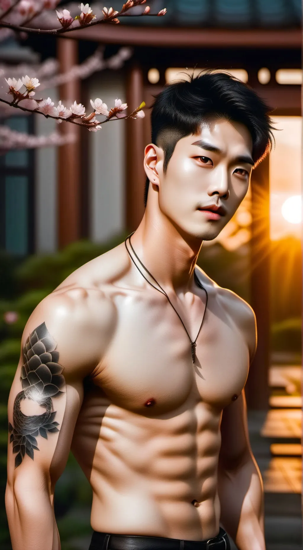 ai character: Bangchan - Railway background