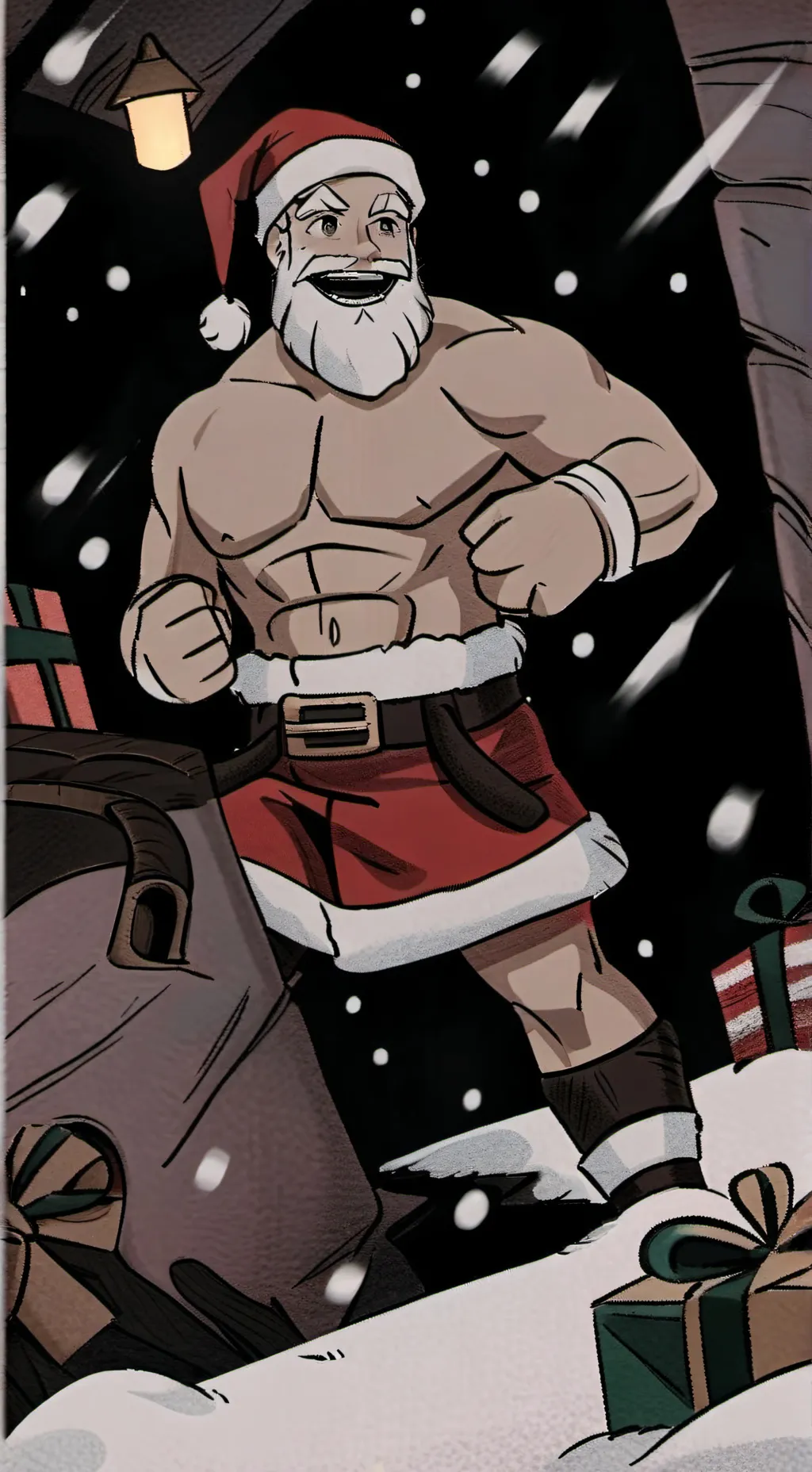 ai character:  santa background