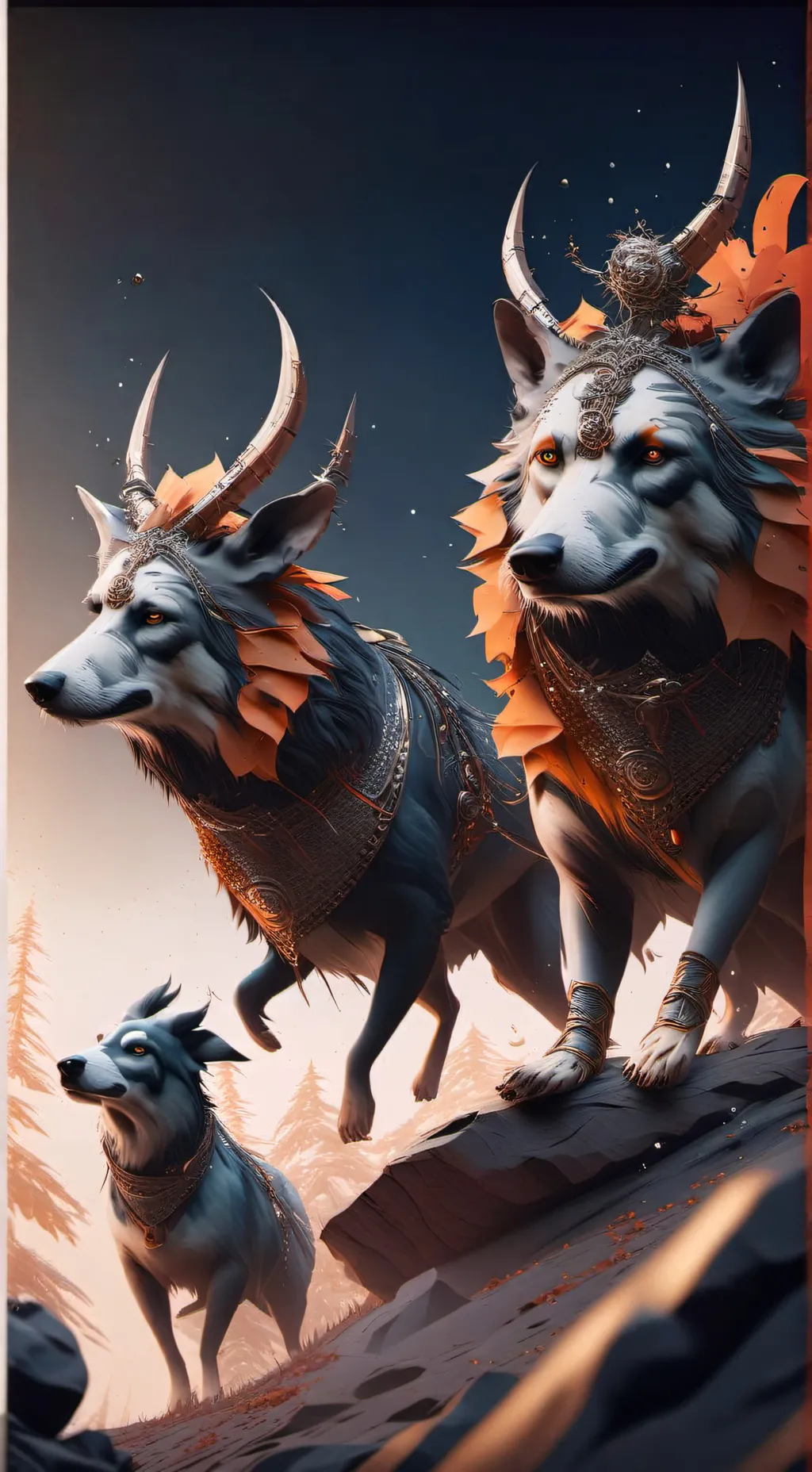 ai character: 🐺Camila y Raptor🐺 background